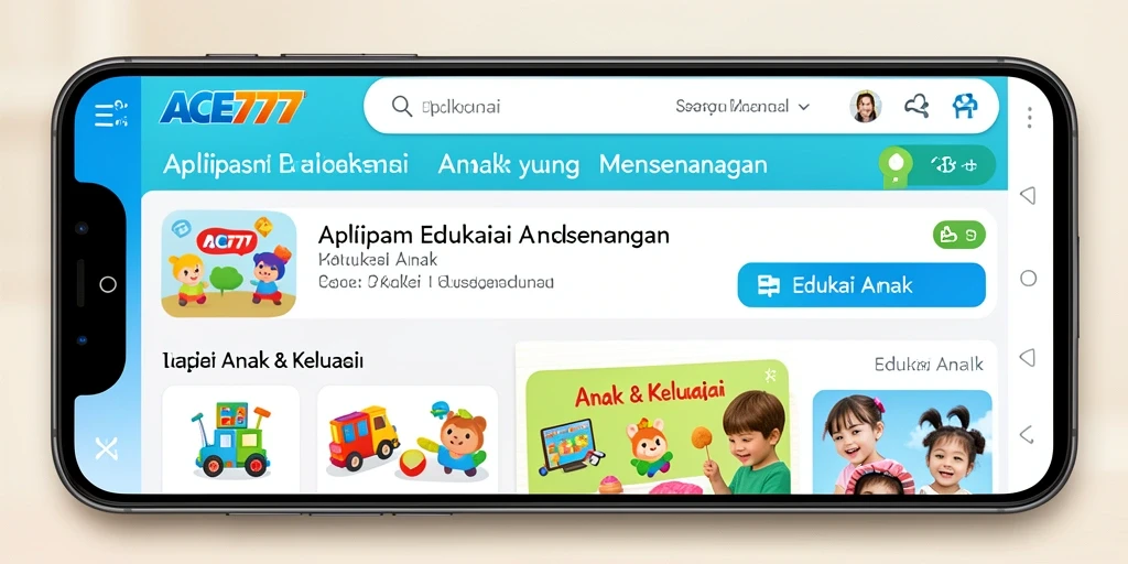 Tampilan antarmuka ACE777 yang ramah anak dan interaktif.