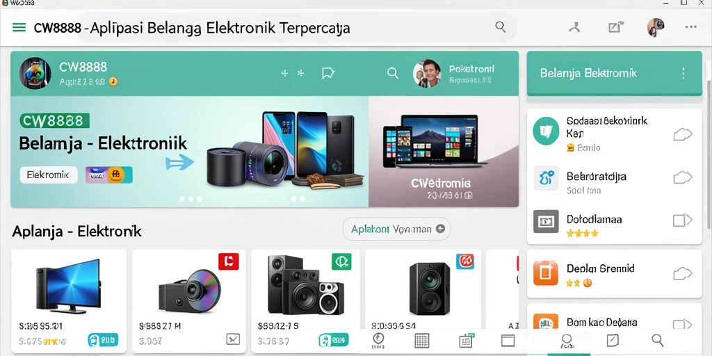 Antarmuka aplikasi CW8888 yang informatif dan user-friendly.