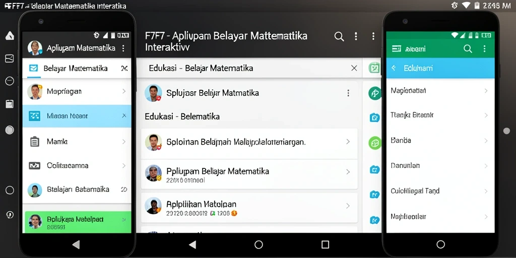 Tampilan antarmuka F7F7 yang intuitif untuk belajar matematika.
