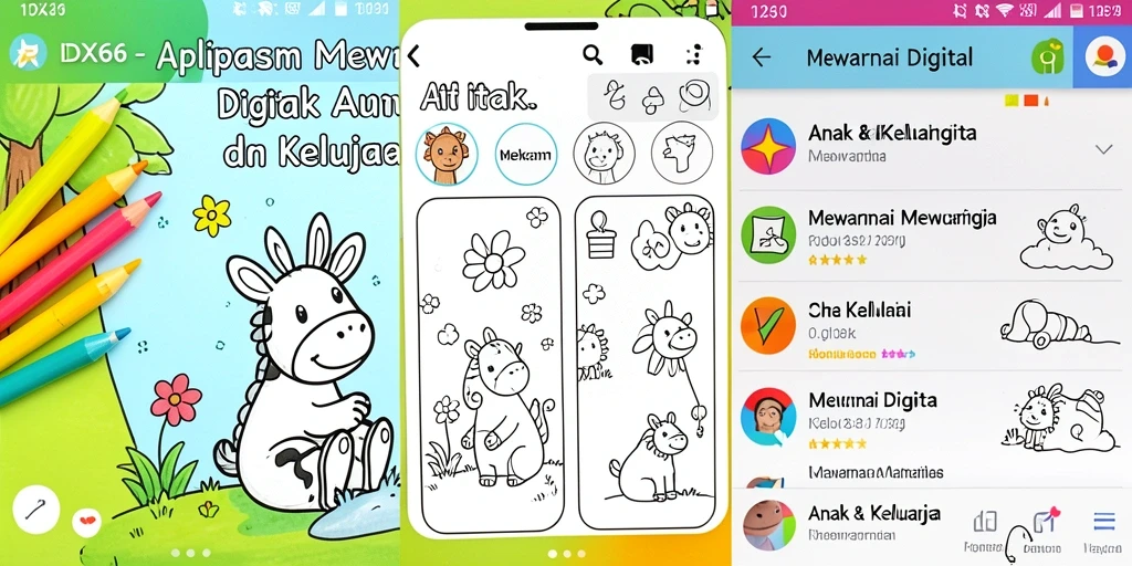 Antarmuka aplikasi IDX66 dengan gambar mewarnai yang menarik.