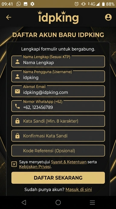 Cara Mudah Buat Akun Baru di idpking