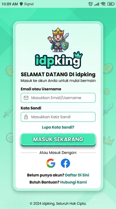 Cara Mudah Masuk Akun idpking di Android